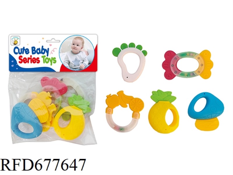 TOOTHED RATTLE (CAN BE BOILED IN WATER)