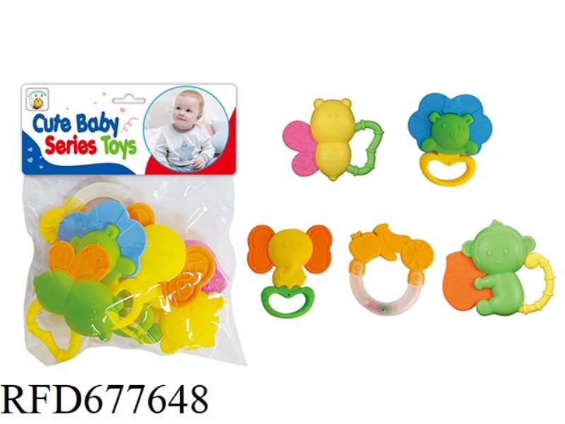 TOOTHED RATTLE (CAN BE BOILED IN WATER)