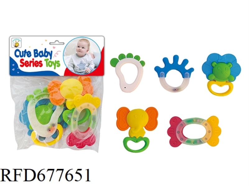 TOOTHED RATTLE (CAN BE BOILED IN WATER)