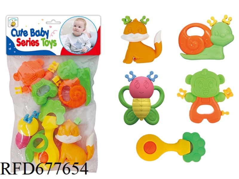 TOOTHED RATTLE (CAN BE BOILED IN WATER)