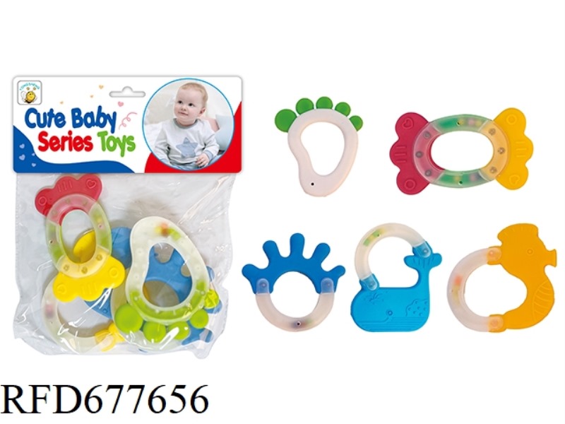 TOOTHED RATTLE (CAN BE BOILED IN WATER)