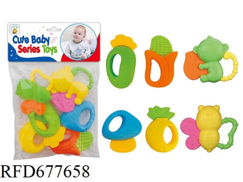 TOOTHED RATTLE (CAN BE BOILED IN WATER)