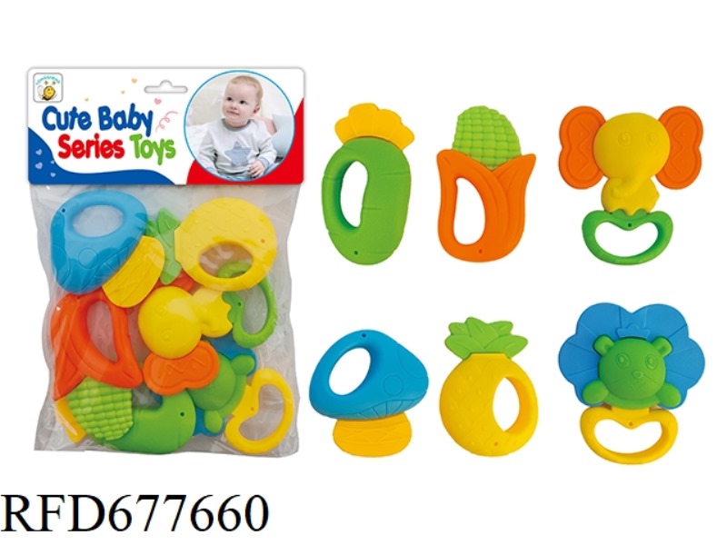 TOOTHED RATTLE (CAN BE BOILED IN WATER)