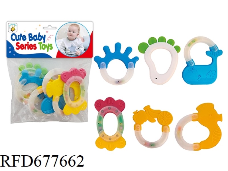 TOOTHED RATTLE (CAN BE BOILED IN WATER)