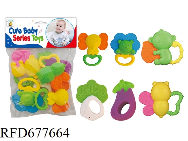 TOOTHED RATTLE (CAN BE BOILED IN WATER)