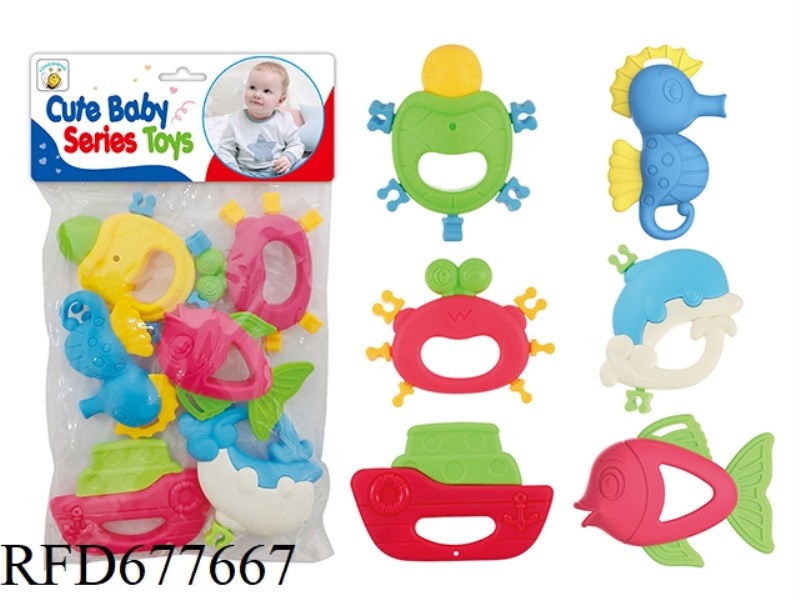TOOTHED RATTLE (CAN BE BOILED IN WATER)