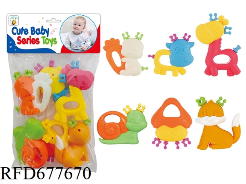 TOOTHED RATTLE (CAN BE BOILED IN WATER)