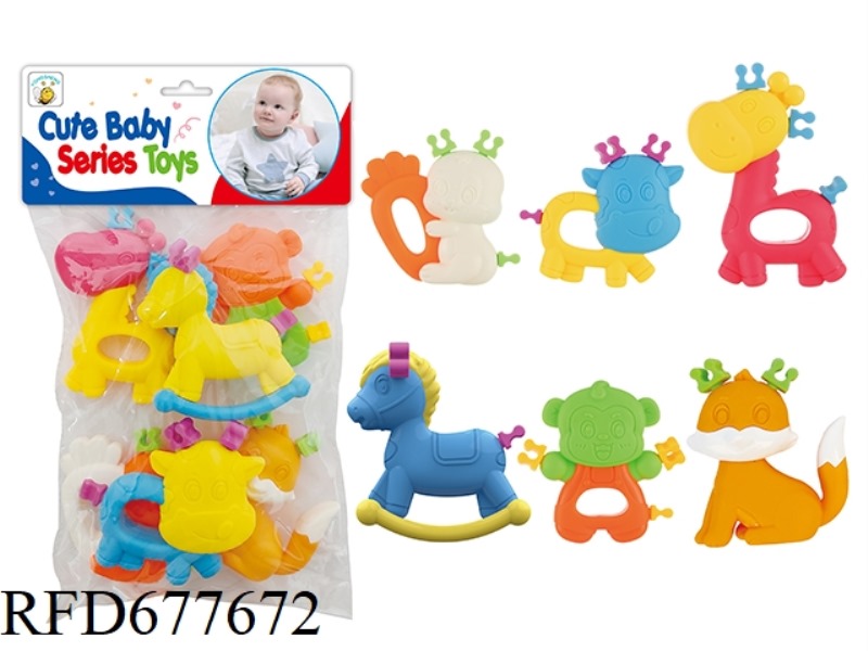 TOOTHED RATTLE (CAN BE BOILED IN WATER)