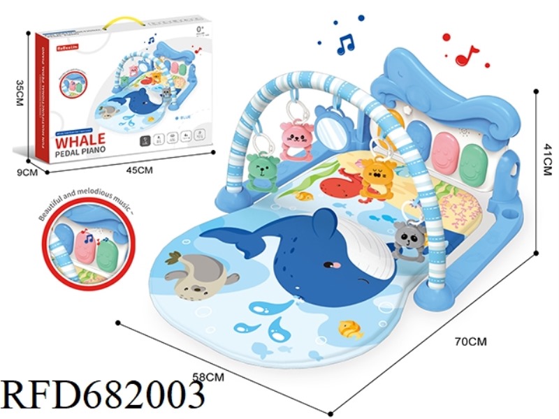 WHALE PEDAL PIANO/FITNESS STAND (BLUE)