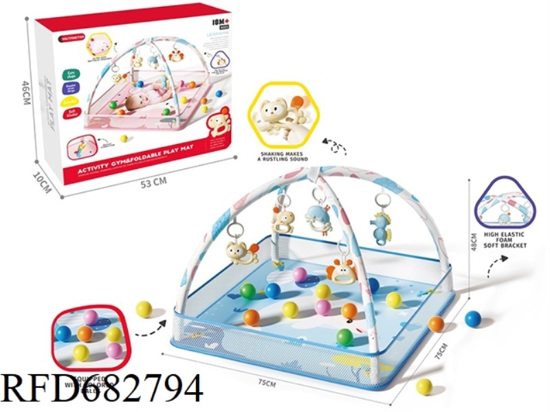 DOLPHIN SQUARE CARPET CRAWLING PAD WITH ENCLOSURE NET