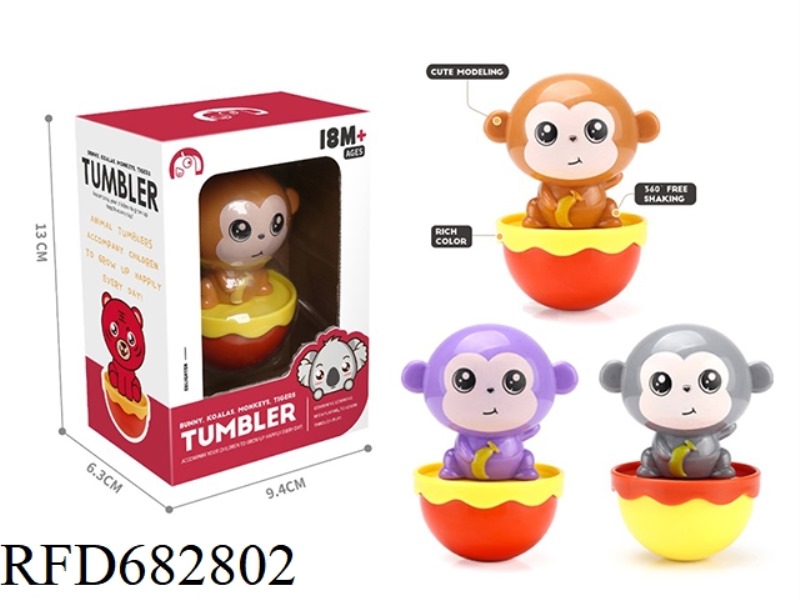 MONKEY, UNTOPPLING DOLL, BABY GRASPING, INTELLECTUAL EARLY EDUCATION TOY