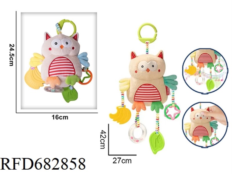 OWL BEDSIDE CART PENDANT, TEETHING RING, PLUSH TOY