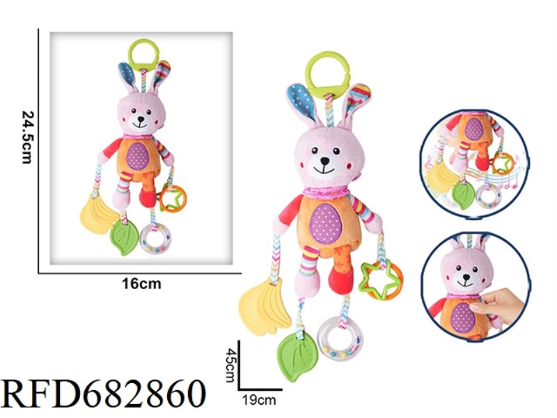 RABBIT BEDSIDE CART, HANGING PIECE, TEETHING RING, PLUSH TOY