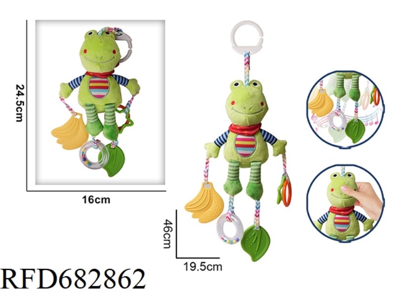 FROG BEDSIDE CART PENDANT, TEETHING RING, PLUSH TOY