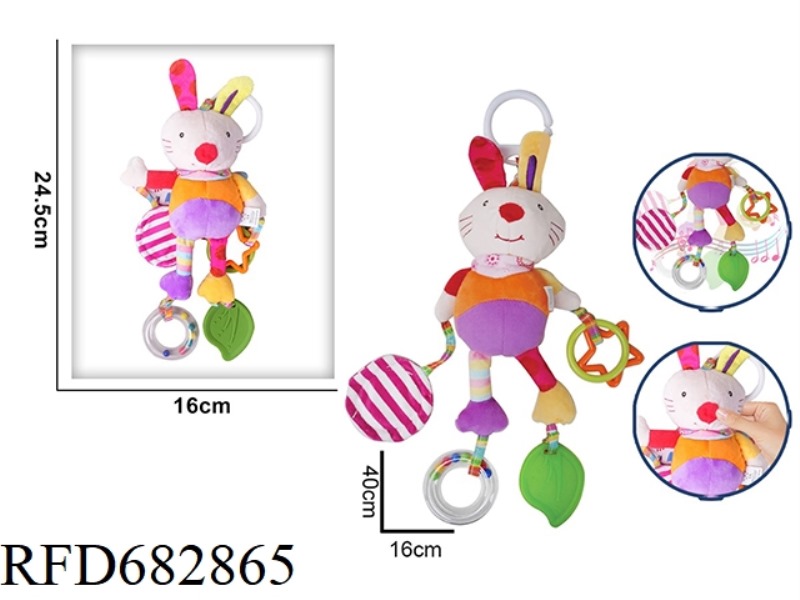 RABBIT BEDSIDE CART, HANGING PIECE, TEETHING RING, PLUSH TOY