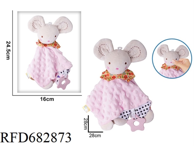 PINK MOUSE BABY SOOTHING TOWEL PLUSH DOLL