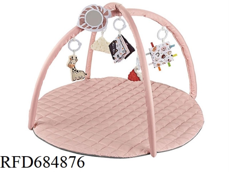 THE PINK BABY GAME PAD IS EQUIPPED WITH SIX DETACHABLE HANGING PARTS