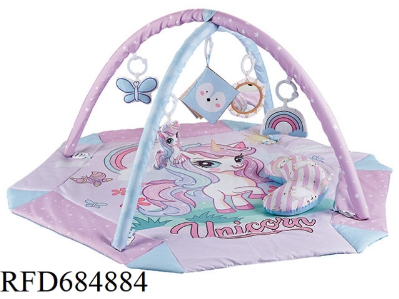 5-IN-1 PONY POLY-THEMED HEXAGONAL GAME BLANKET WITH PILLOW