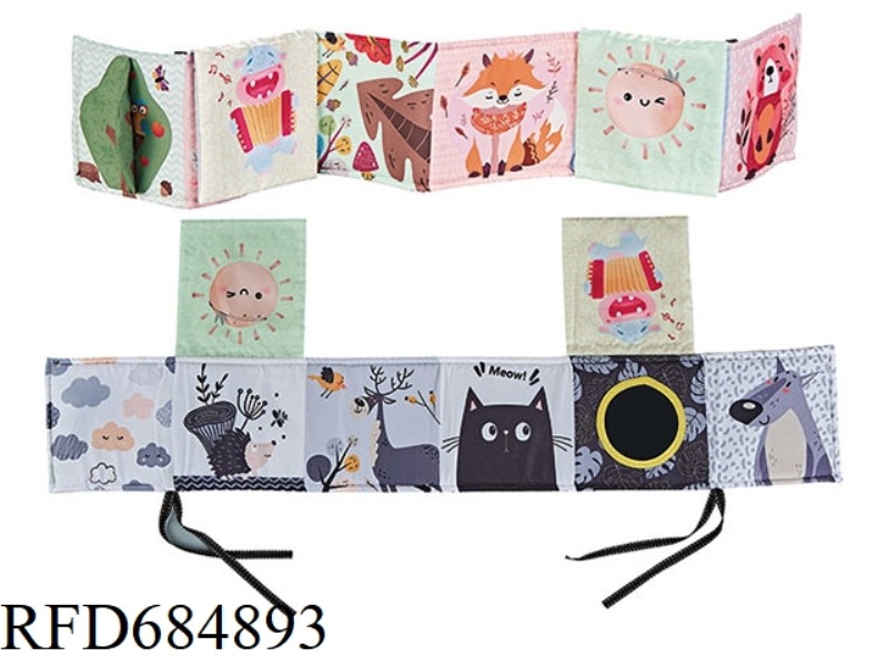 MULTI-FUNCTIONAL COLORED CLOTH BOOK BED COVER (SOUND PAPER, FUNHOUSE MIRROR, BB WHISTLE)