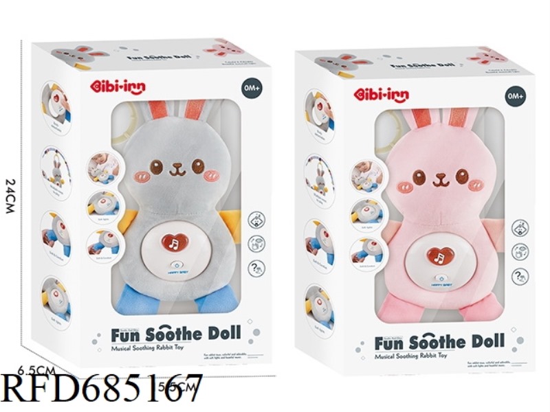 THE RABBIT SOOTHES THE DOLL WITH SOUND AND LIGHT
