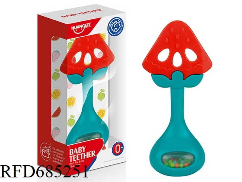 SILICONE FRUIT RATTLE (WATERMELON)