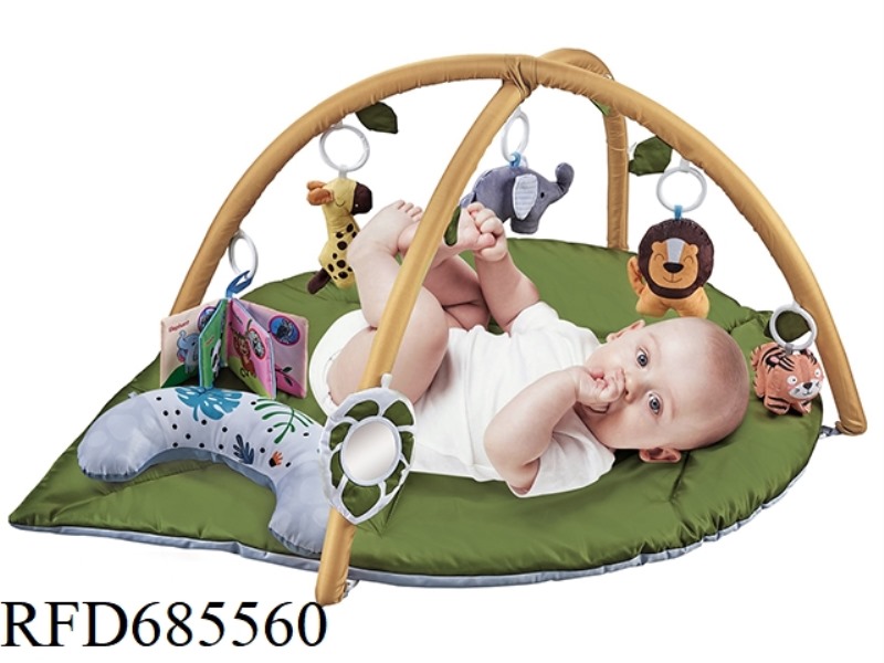 THE GREEN LEAF FOREST GAME MAT CAN BE MACHINE WASHED