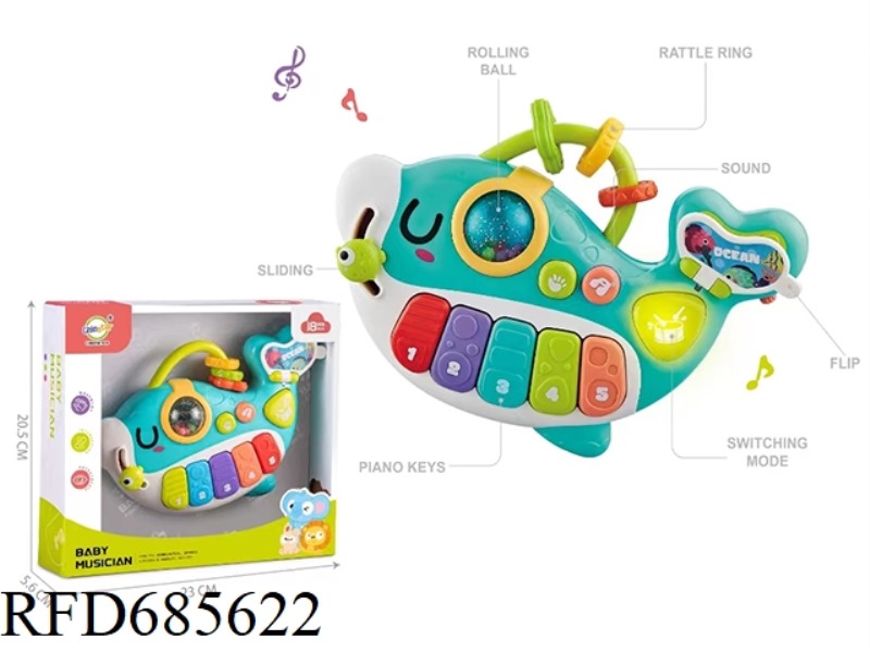 BABY SOUND AND LIGHT DOLPHIN PIANO