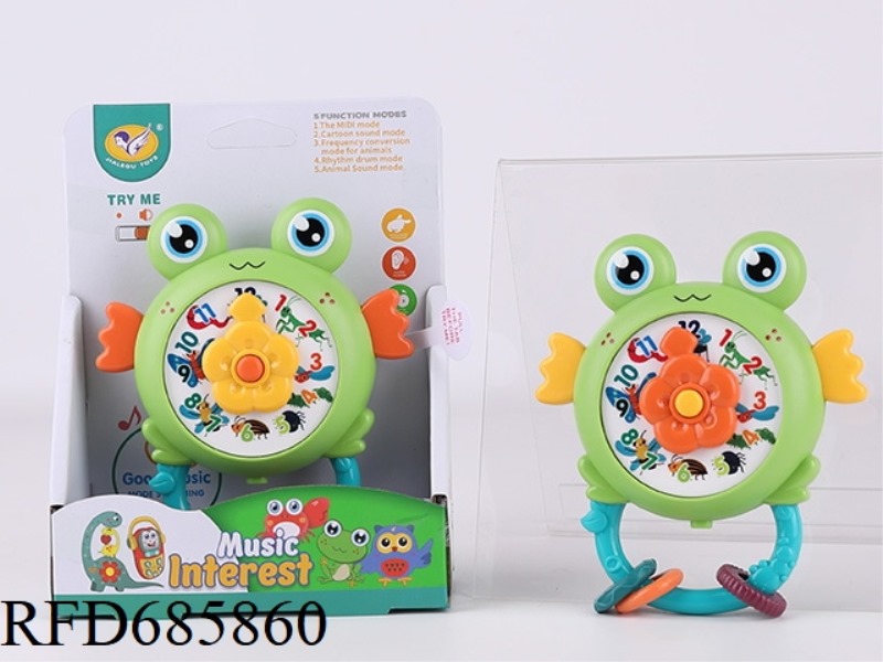 FROG RATTLE (YELLOW/ORANGE MIXED COLOR)