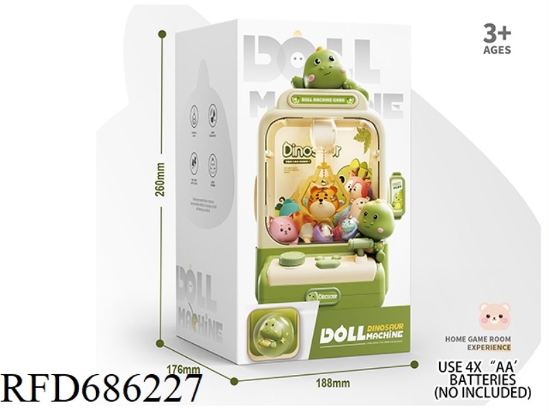 DINOSAUR DOLL MACHINE B CONFIGURATION 10 DOLLS WITHOUT TWISTED EGGS