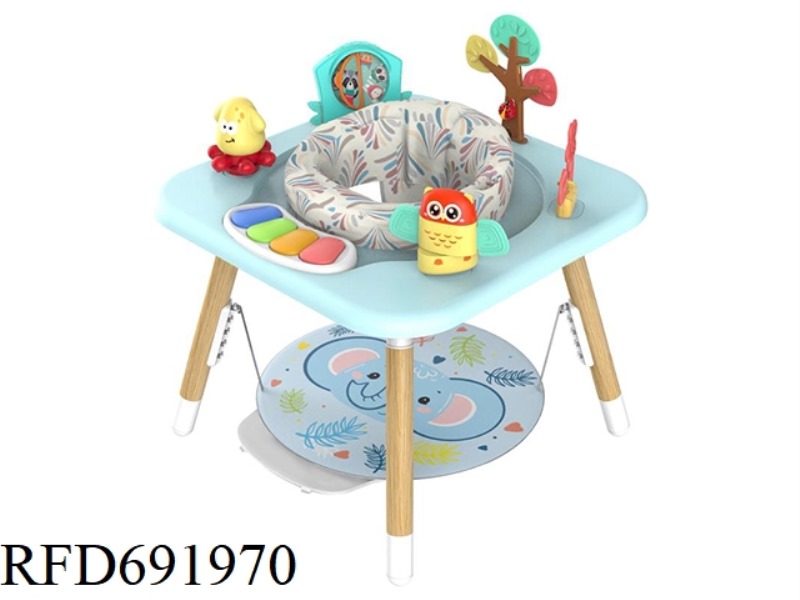 WOOD GRAIN THREE-STEP MULTI-FUNCTIONAL JUMPING CHAIR (UV PRINTING PROCESS)