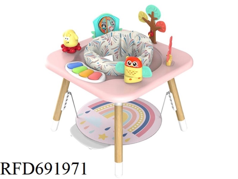 WOOD GRAIN THREE-STEP MULTI-FUNCTIONAL JUMPING CHAIR (UV PRINTING PROCESS)