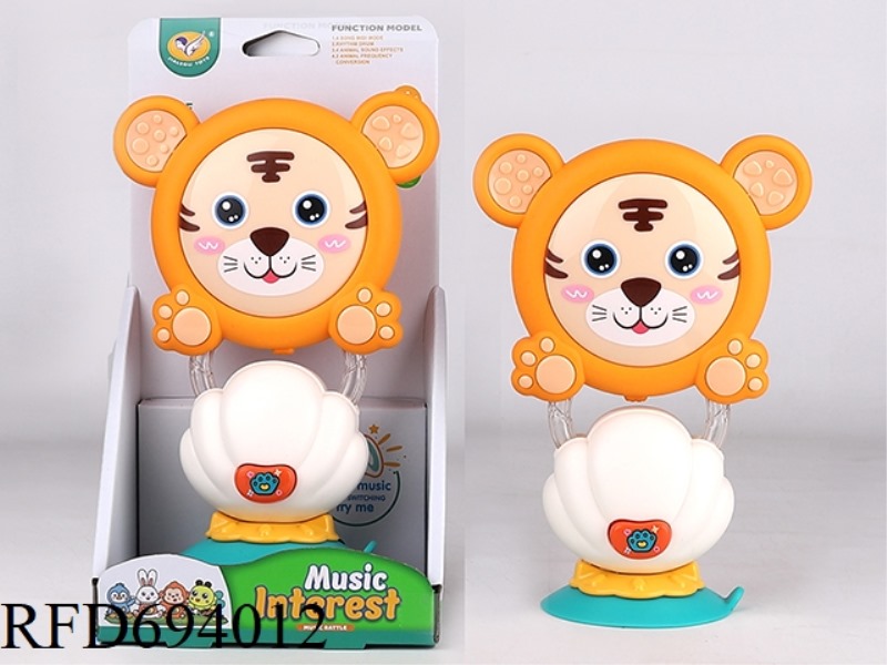 SHELL SUCTION CUPS + CARTOON MUSIC TIGER BELL RINGING