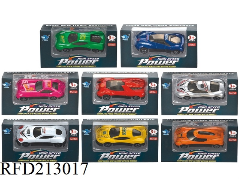 1:64 METAL SLIDE CAR（8PCS STYLE ASST)
