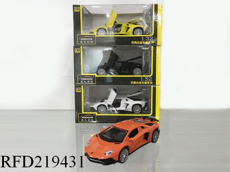 1:32 PULL BACK ALLOY LAMBORGHINI CAR WITH LIGHT AND MUSIC(OPEN CAR DOOR)