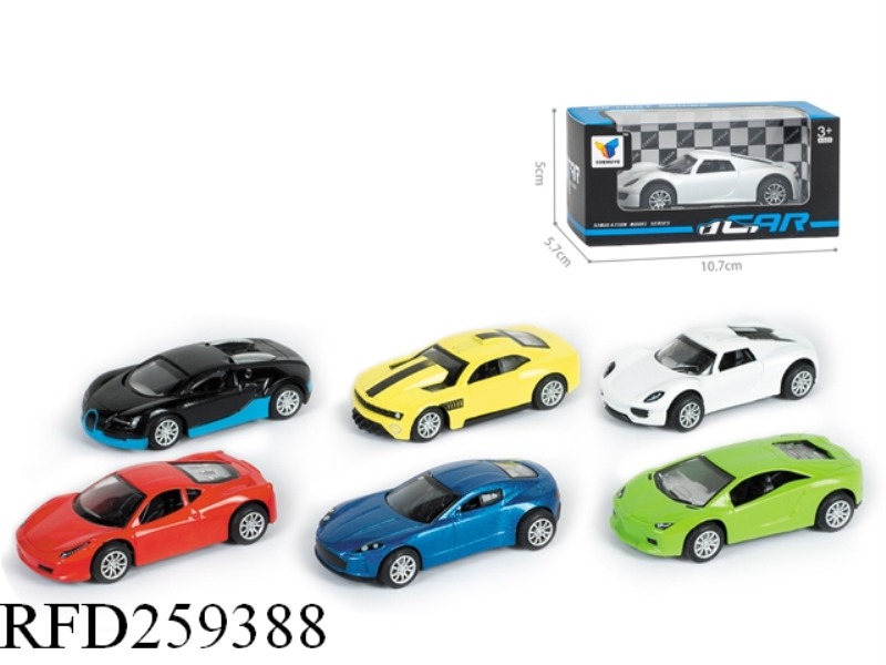 1:50 PULL BACK SIMULATION ALLOY CAR(1PCS,6 ASST)