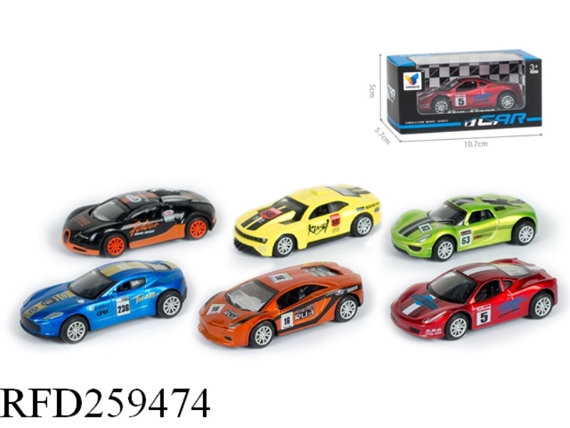 1:50 PULL BACK ALLOY RACING CAR(1PCS,6 ASST)