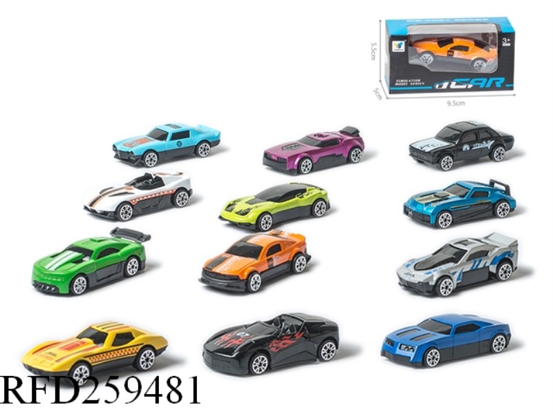 1:64 SLIDE ALLOY RACING CAR(1PCS,12 ASST)