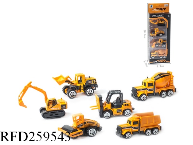 SLIDE ALLOY SHOP TRUCK(4PCS,6 ASST)