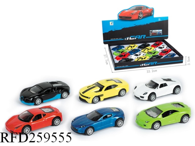 1:50 PULL BACK SIMULATION ALLOY CAR(16PCS,6 ASST)