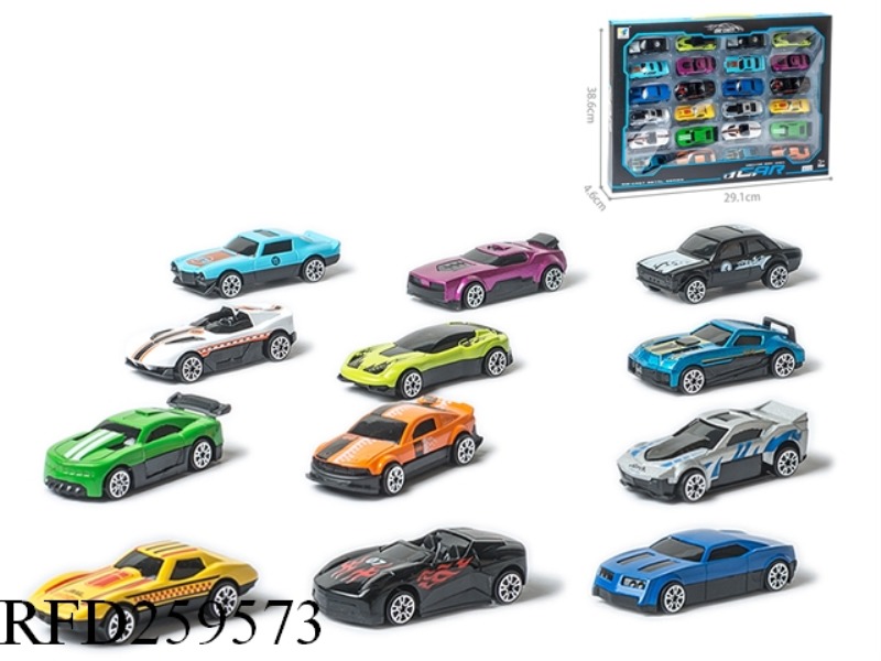 1:64 SLIDE ALLOY SIMULATION CAR(24PCS,12 ASST)