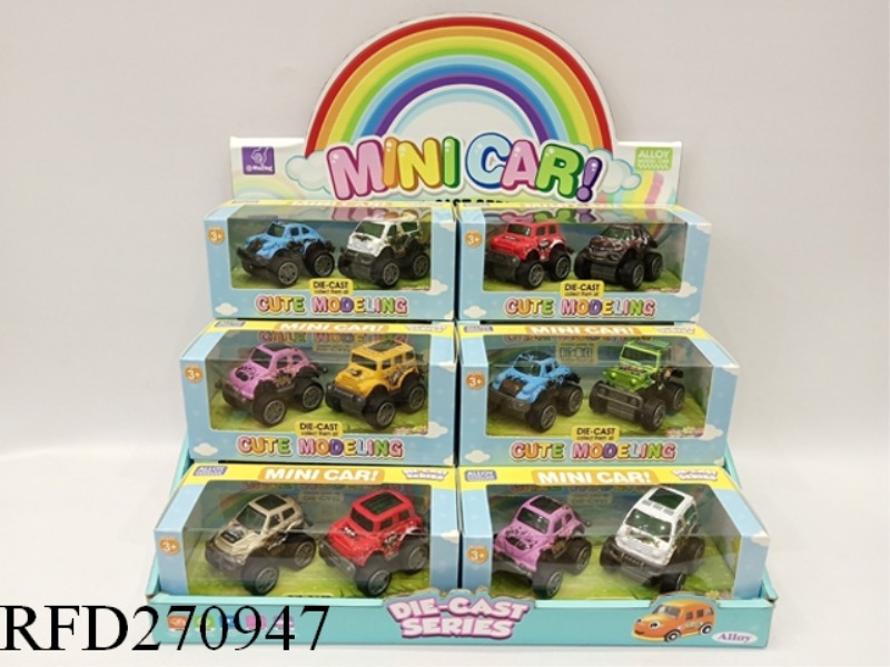ALLOY PULL BACK CAR 12PCS