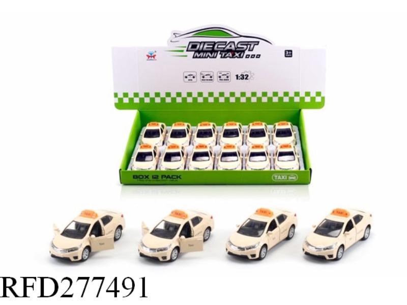 1:32 PULL BACK ALLOY CAR WITH LIGHT MUSIC 12PCS