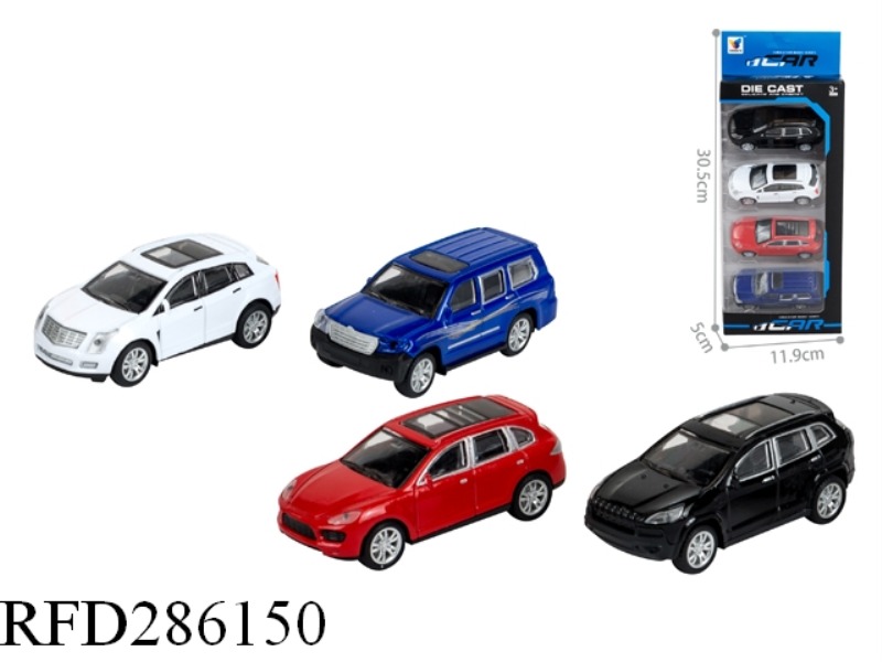 4 FORCE BACK ALLOY RACING 1:43 (4 PACK ONLY)