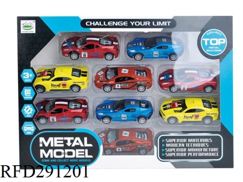 ALLOY PULL BACK RACING CAR 4PCS
