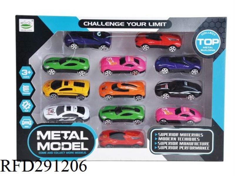 ALLOY SLIDE CAR 8PCS