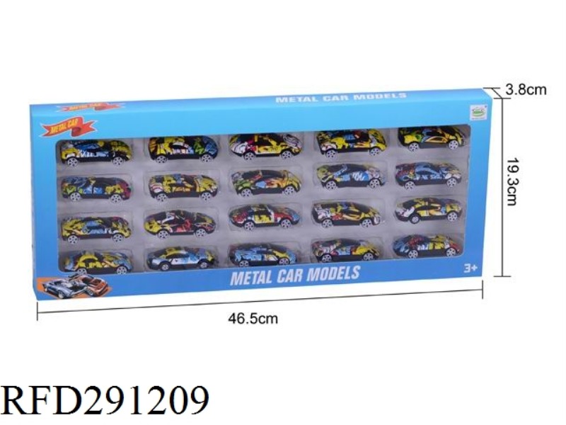 ALLOY SLIDE SCRAWL CAR 8PCS