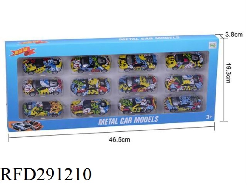 ALLOY PULL BACK SCRAWL CAR 4PCS