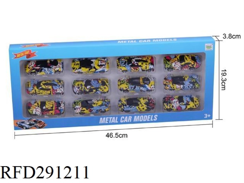 ALLOY SLIDE SCRAWL CAR 6PCS
