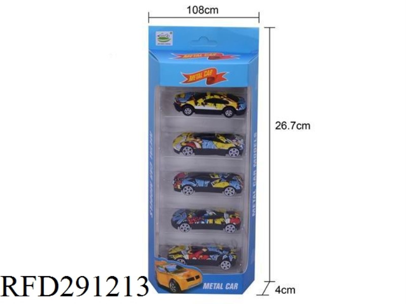 ALLOY SLIDE SCRAWL CAR 8PCS