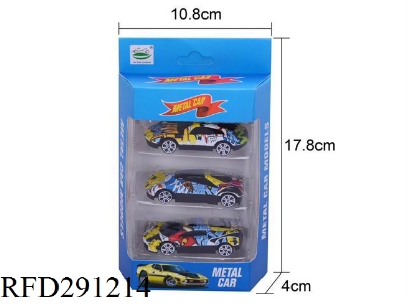 ALLOY SLIDE SCRAWL CAR 8PCS